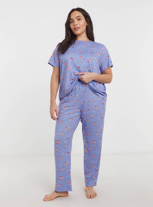 SIMPLY BE Croissont Print Pj Set 16-18